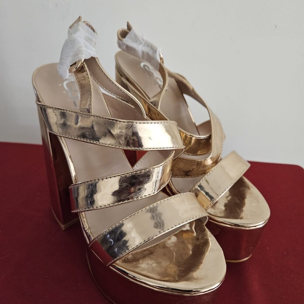 Platform Heels for Women Chunky High Heel Sandals with Ankle Strap, Open Toe Dre